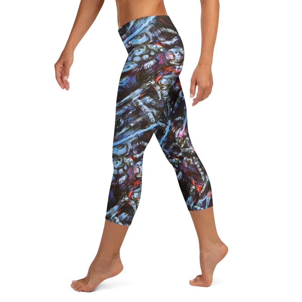Blackwater Riot on Capri Leggings — Left