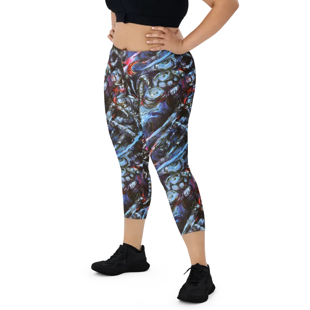 Blackwater Riot on Capri Leggings — Front
