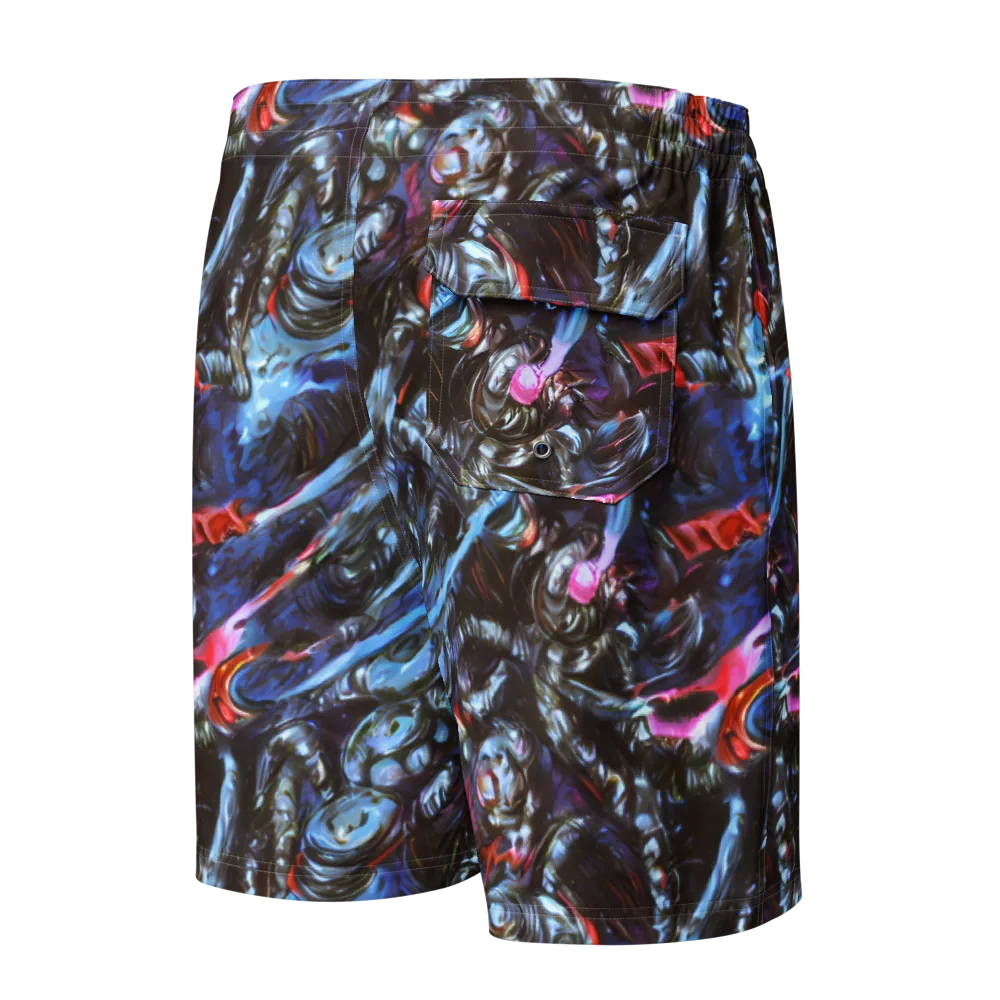 Blackwater Riot on Men's Board Shorts — Back