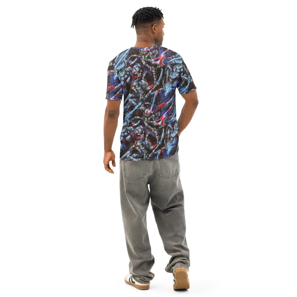 Blackwater Riot on Men's Cotton Crew Neck T-Shirt — Back