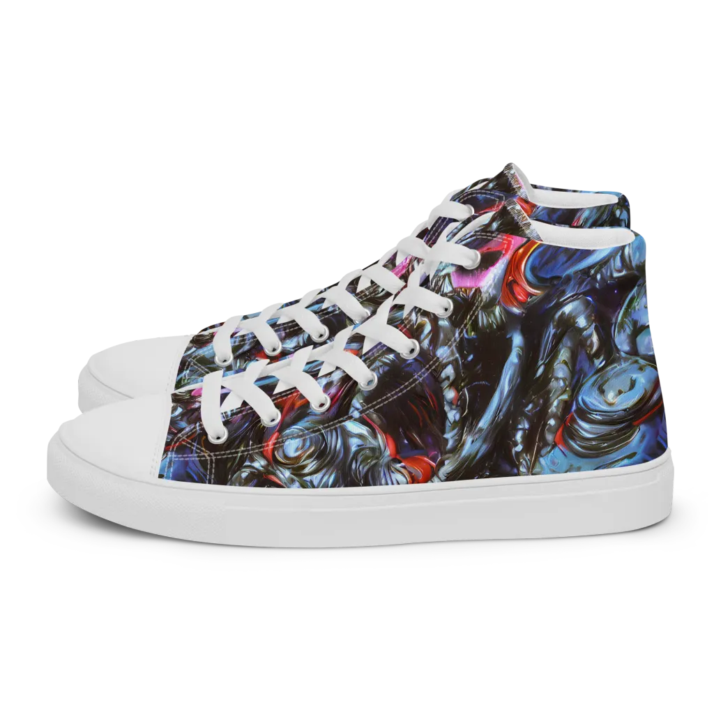Blackwater Riot on Men's High Top Canvas Shoes — Left