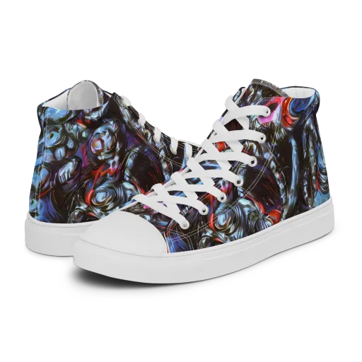 Blackwater Riot on a Men's High Top Canvas Shoes