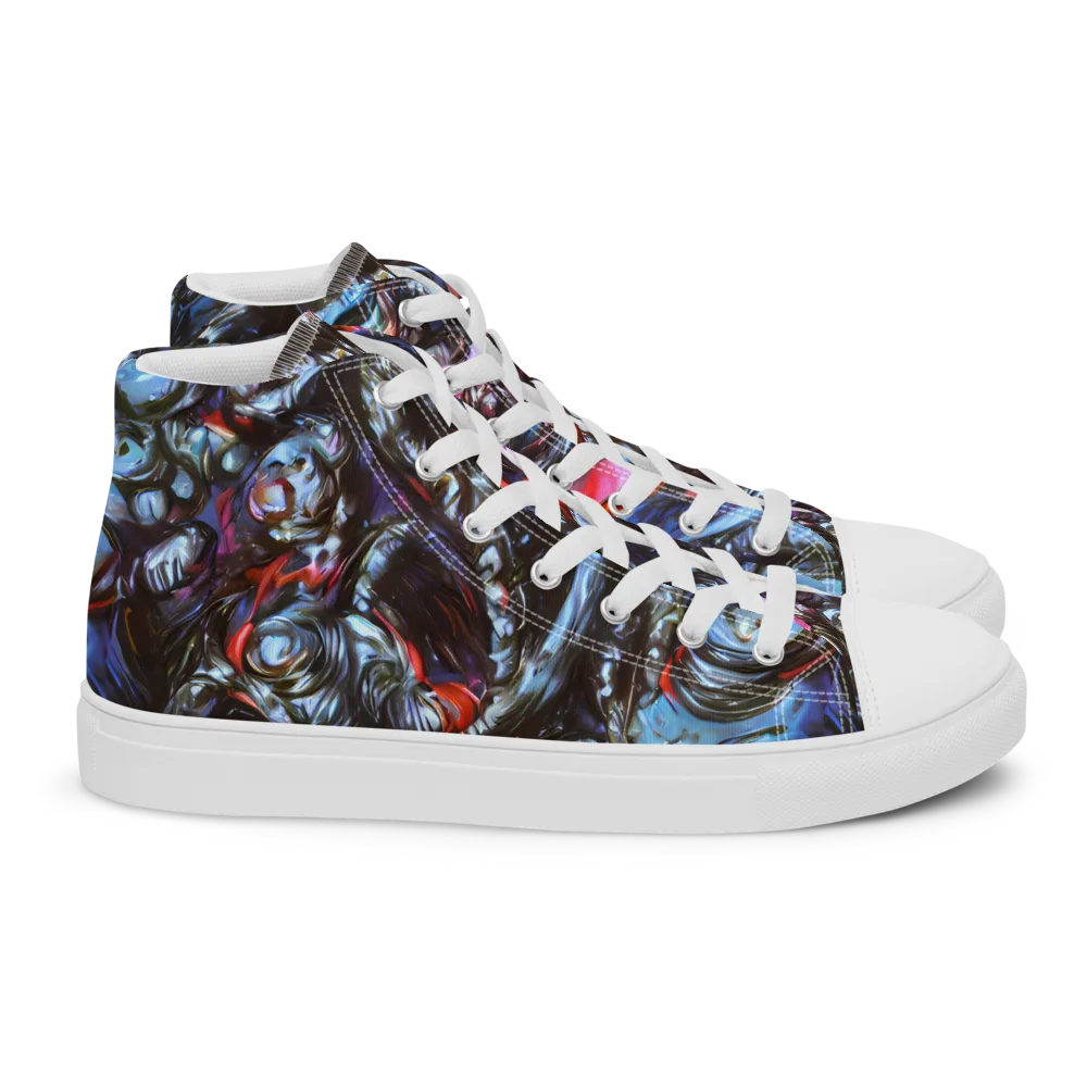 Blackwater Riot on Women's High Top Canvas Shoes — Right