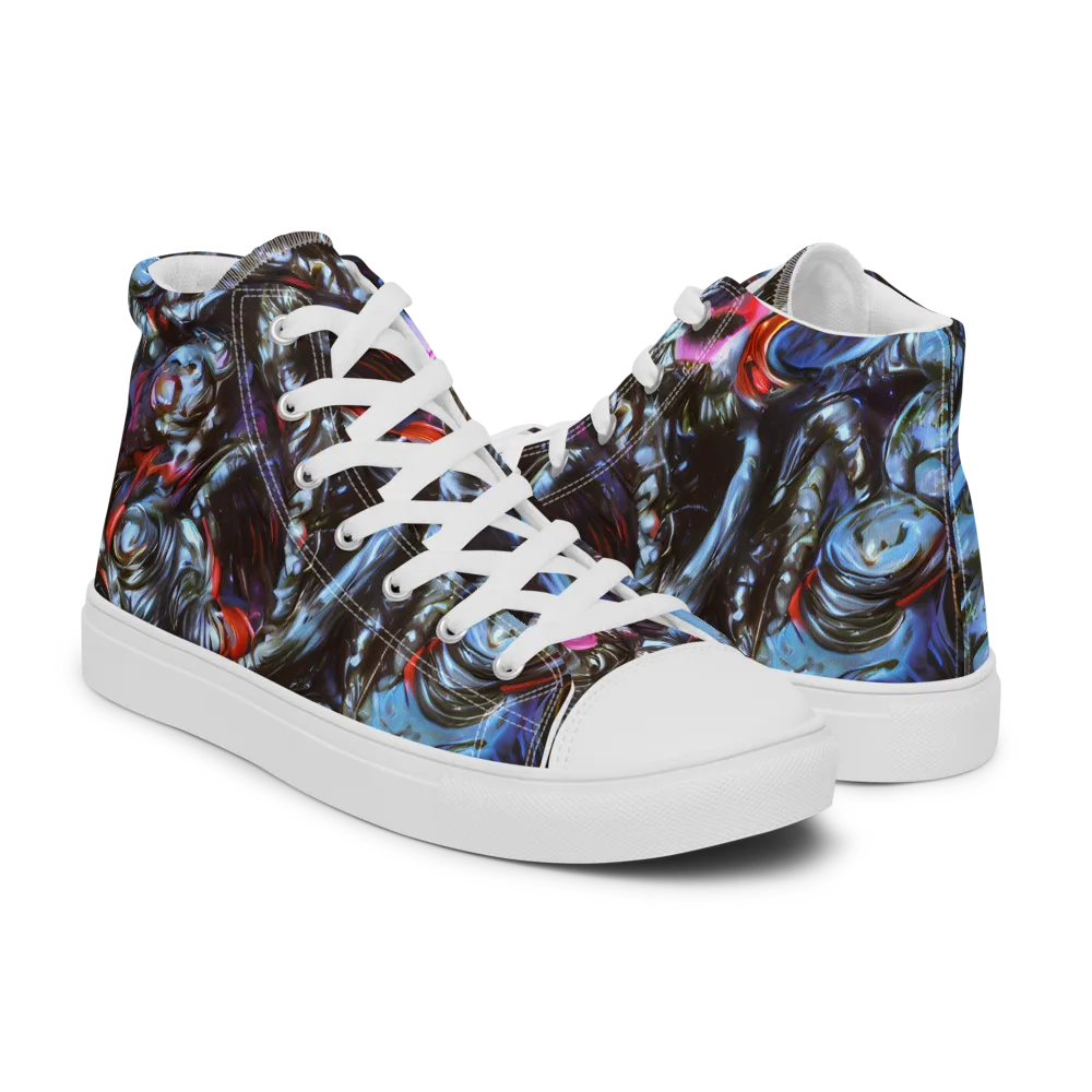 Blackwater Riot on Women's High Top Canvas Shoes — Right