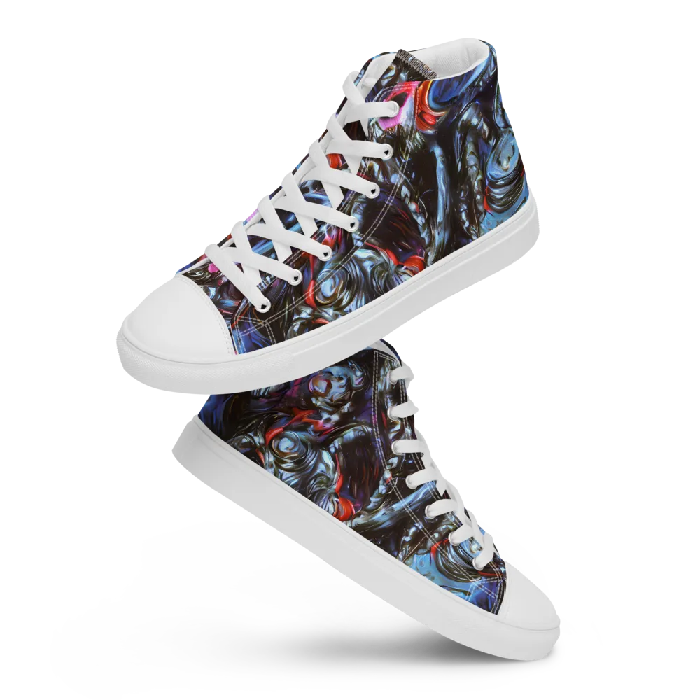 Blackwater Riot on Women's High Top Canvas Shoes — Front
