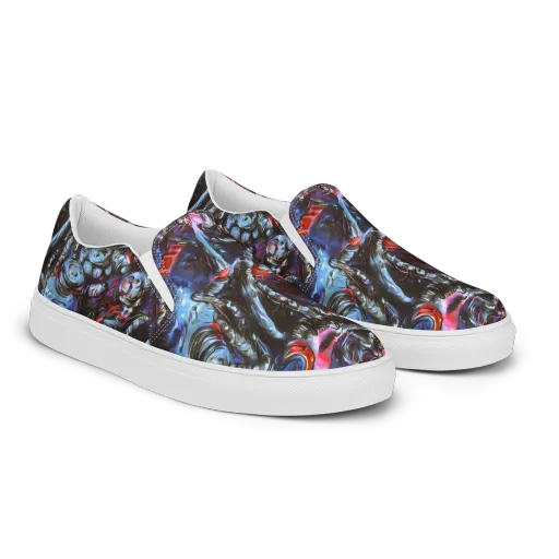 Blackwater Riot on a Men's Slip-On Canvas Shoes