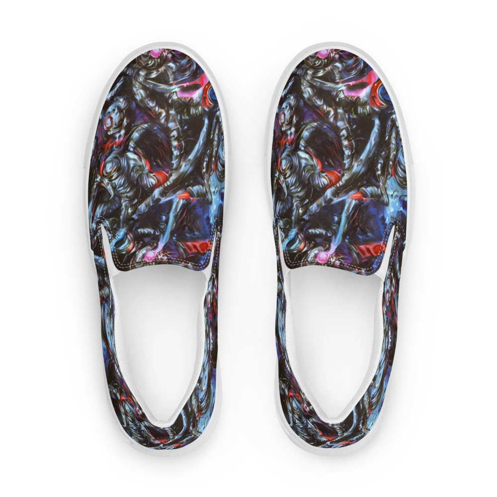 Blackwater Riot on Women's Slip-On Canvas Shoes — Front