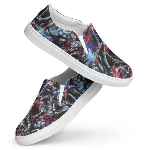 Blackwater Riot on a Women's Slip-On Canvas Shoes