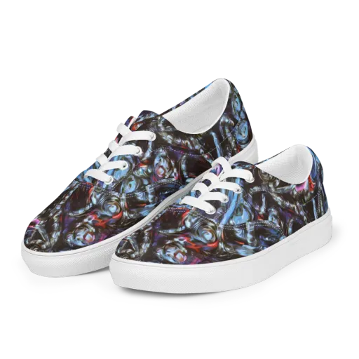 Blackwater Riot on a Men's Lace-Up Canvas Shoes
