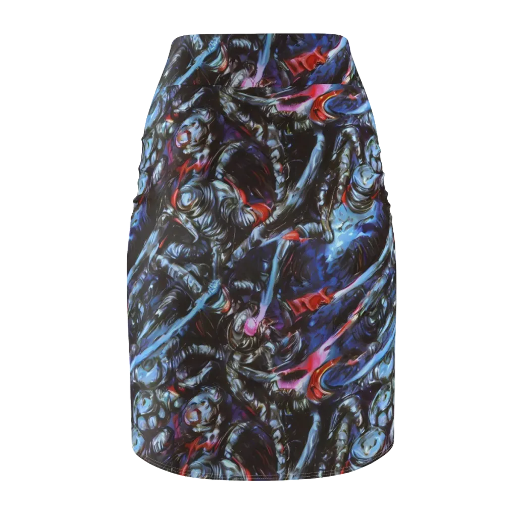 Blackwater Riot on Pencil Skirt — Back