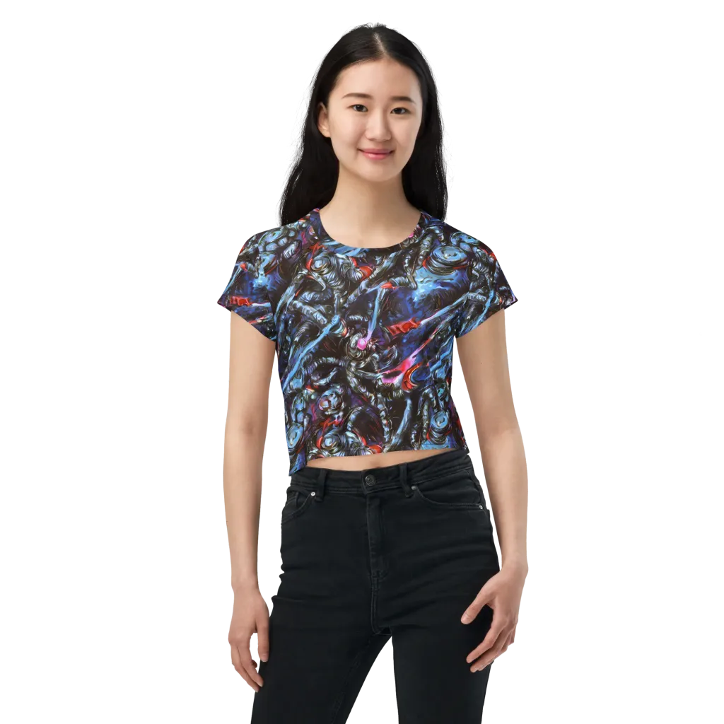 Blackwater Riot on Crop Tee — Front