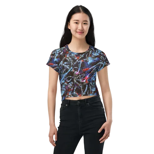 Blackwater Riot on a Crop Tee