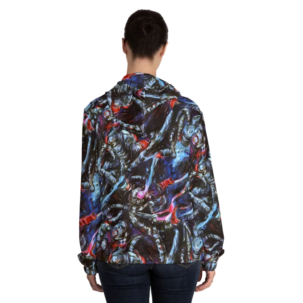 Blackwater Riot on Women's Full-Zip Hoodie — Back On Person