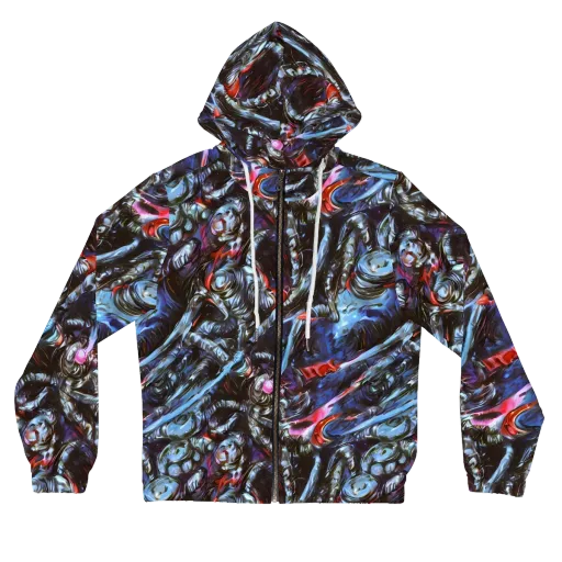 Blackwater Riot on a Women's Full-Zip Hoodie