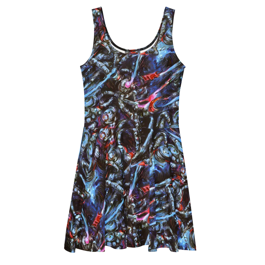 Blackwater Riot on Skater Dress — Front