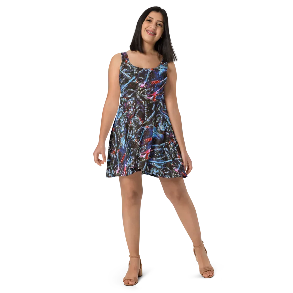 Blackwater Riot on Skater Dress — Front