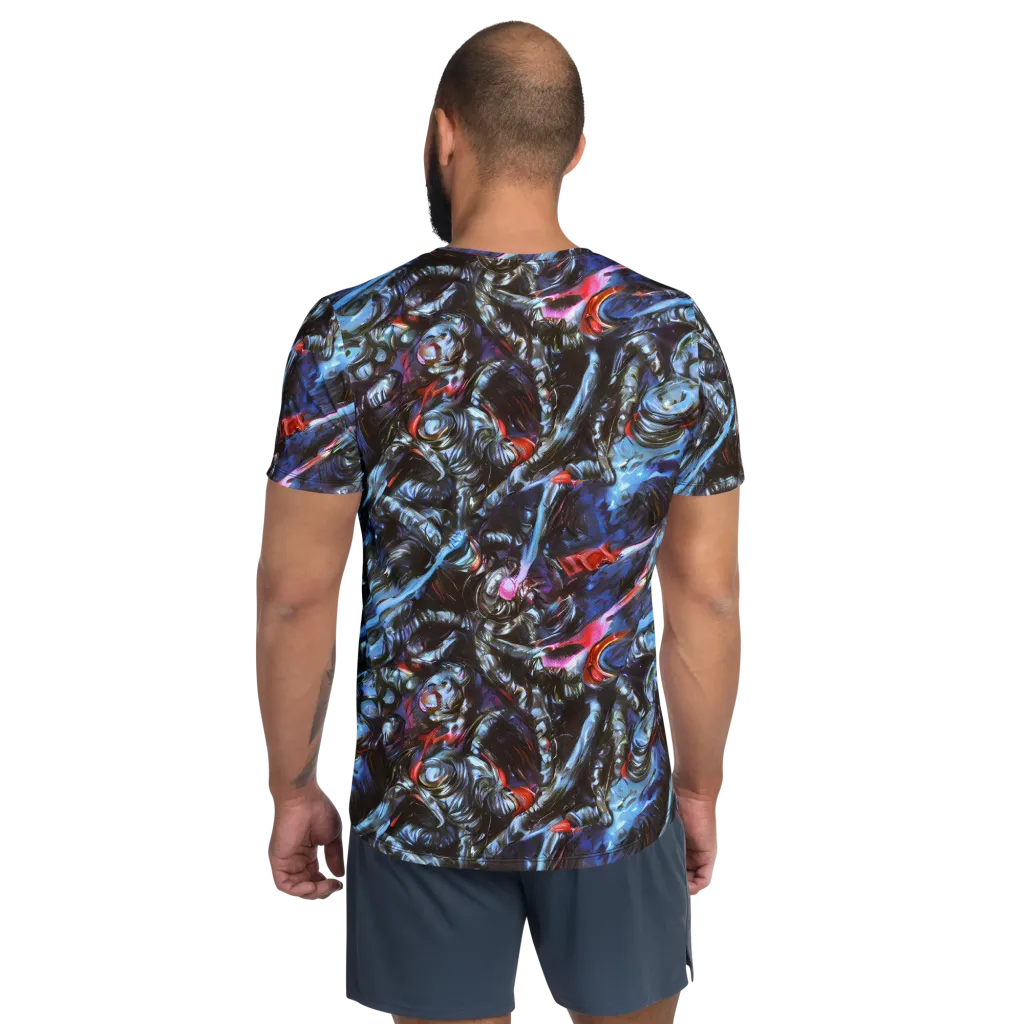 Blackwater Riot on Men's Athletic T-Shirt — Back