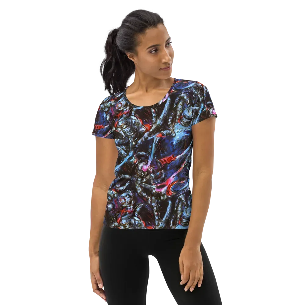 Blackwater Riot on Women's Athletic T-Shirt — Front
