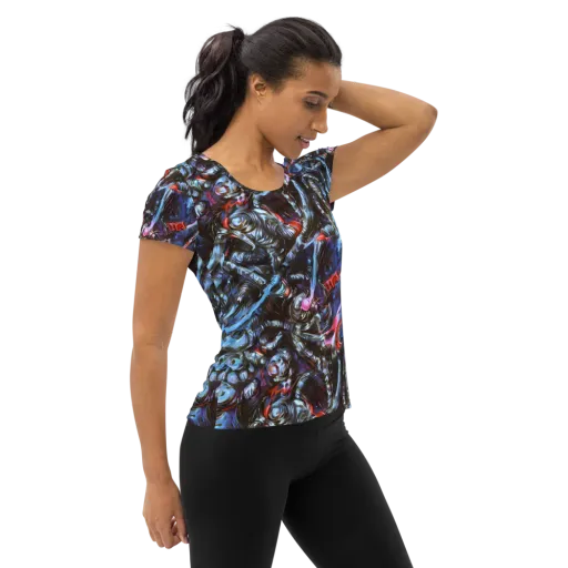 Blackwater Riot on a Women's Athletic T-Shirt