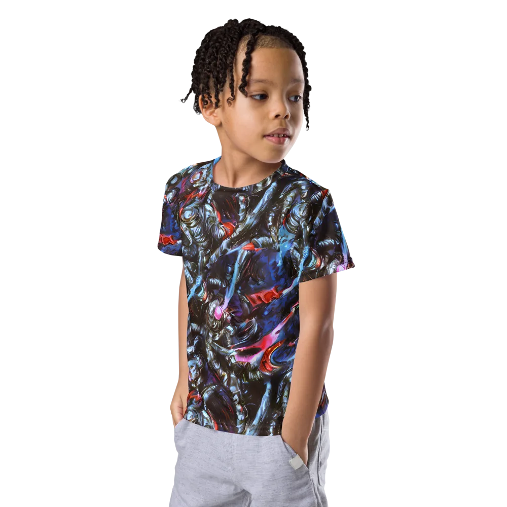 Blackwater Riot on Kids Crew Neck T-Shirt — Left Front