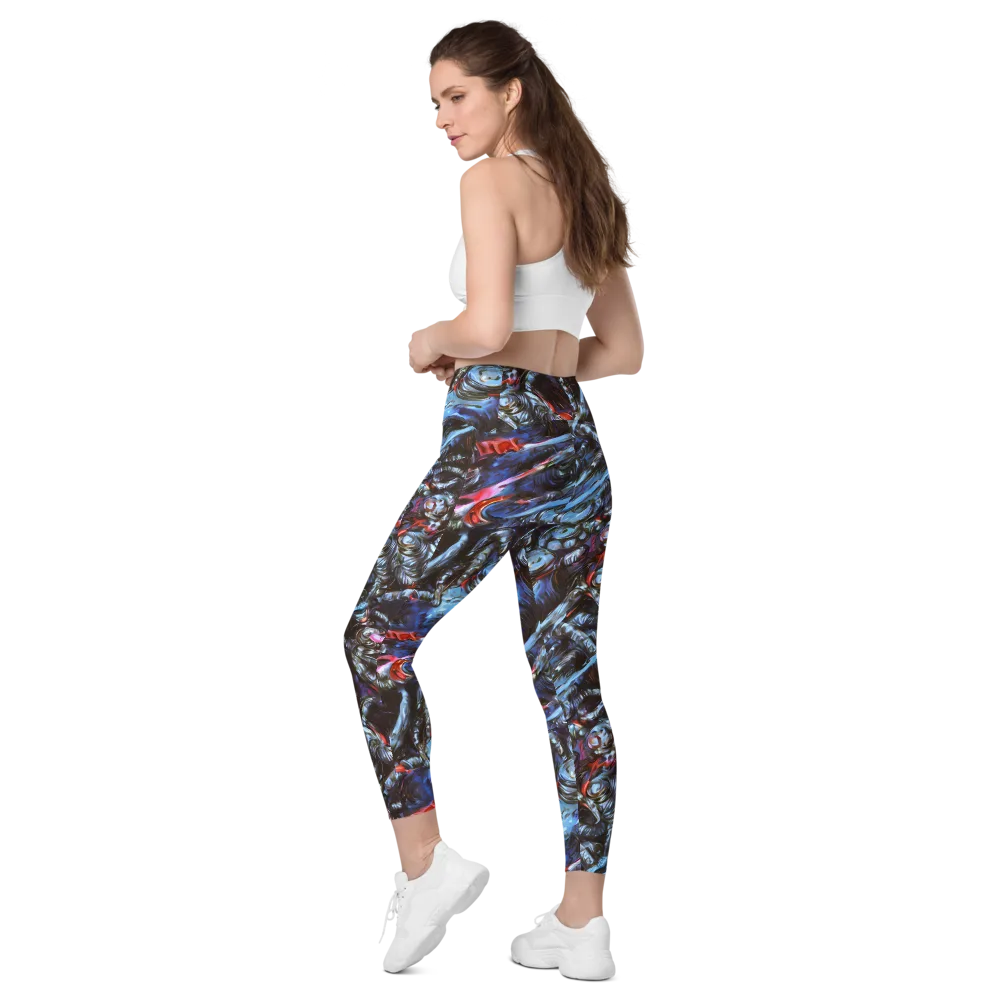Blackwater Riot on Leggings with Pockets — Left Back