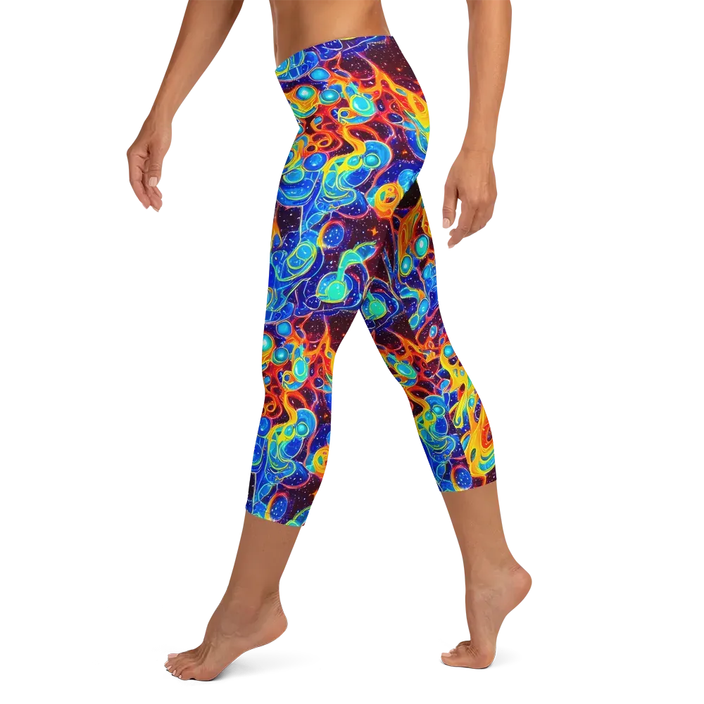 Stellar Fluid on Capri Leggings — Left
