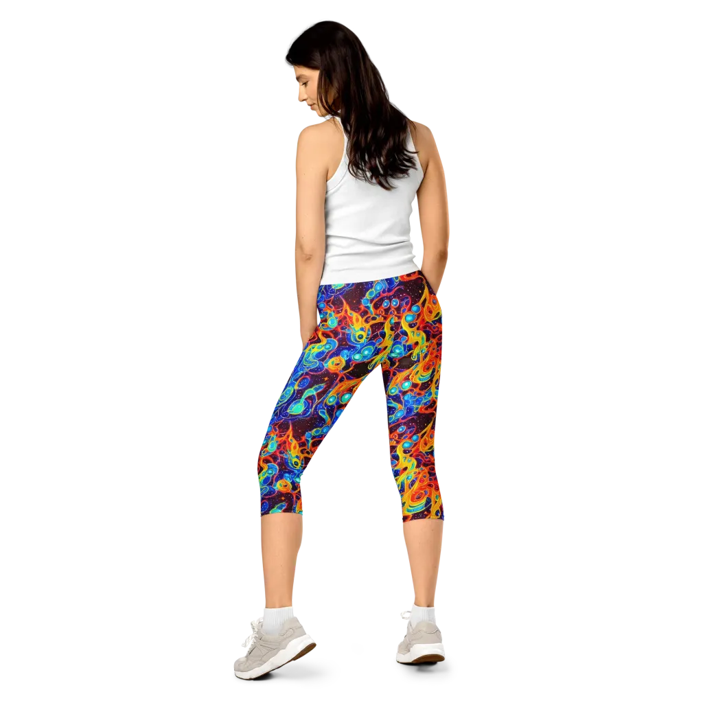 Stellar Fluid on Capri Leggings — Back