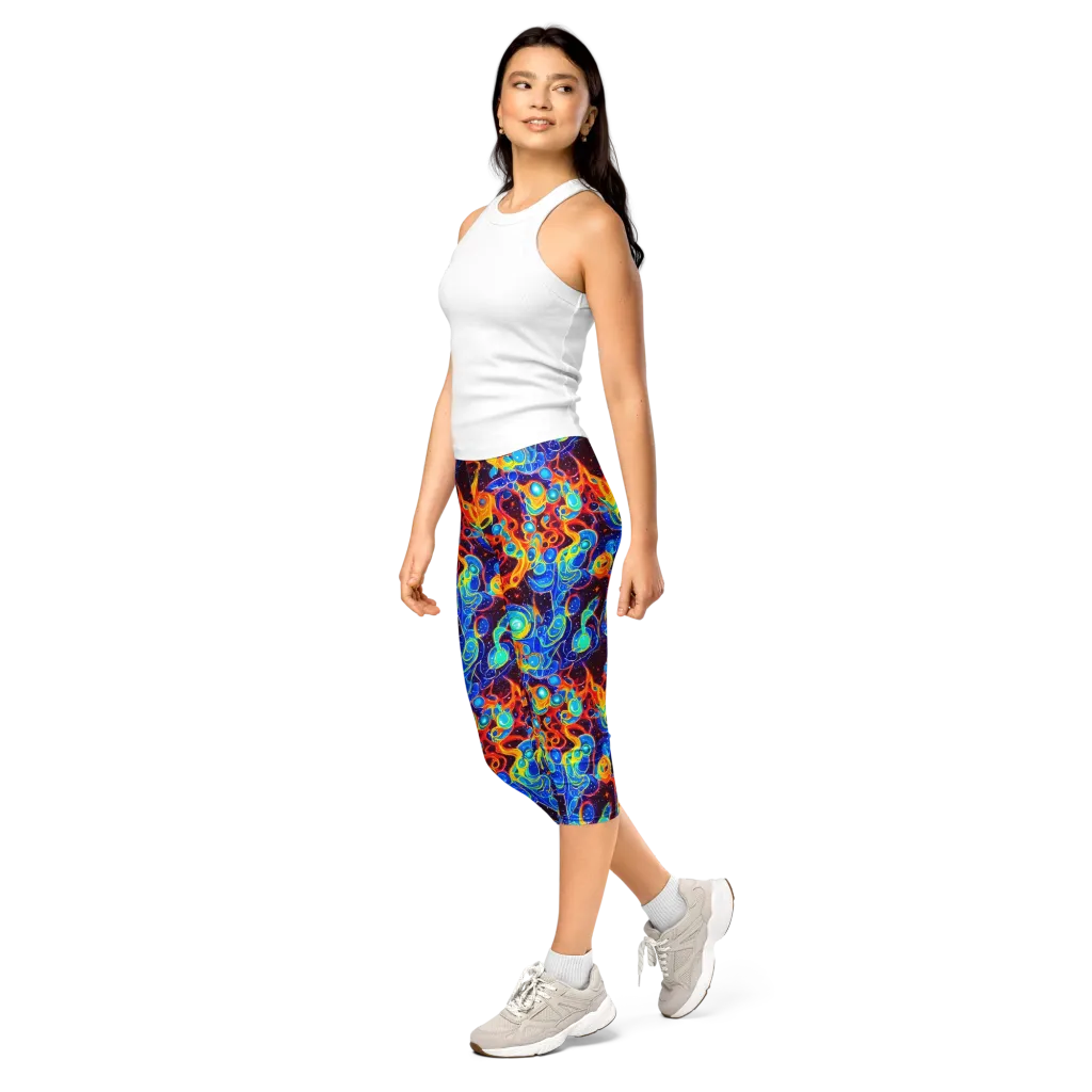 Stellar Fluid on Capri Leggings — Left Front