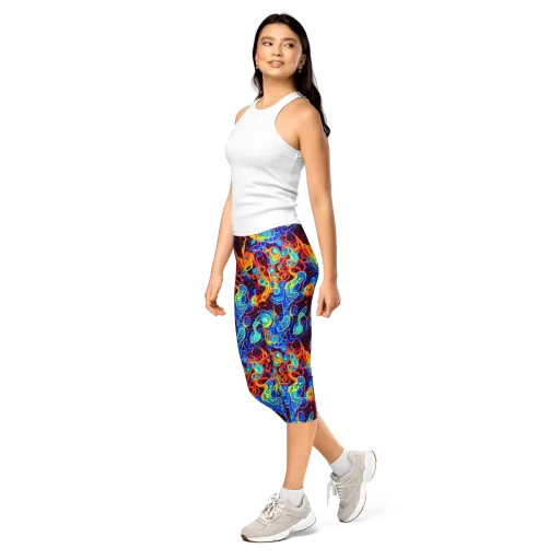Stellar Fluid on a Capri Leggings
