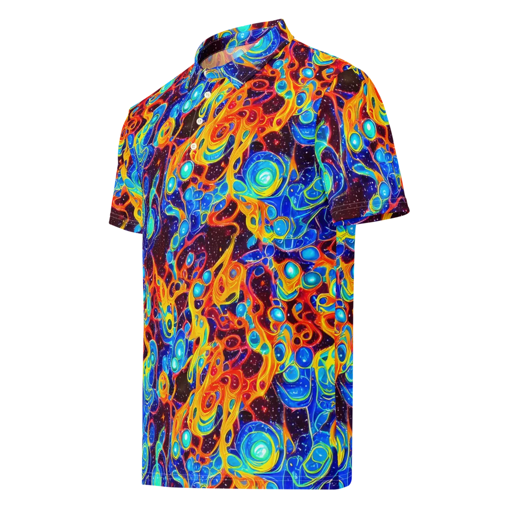 Stellar Fluid on Men's Slim Fit Polo Shirt — Left Front