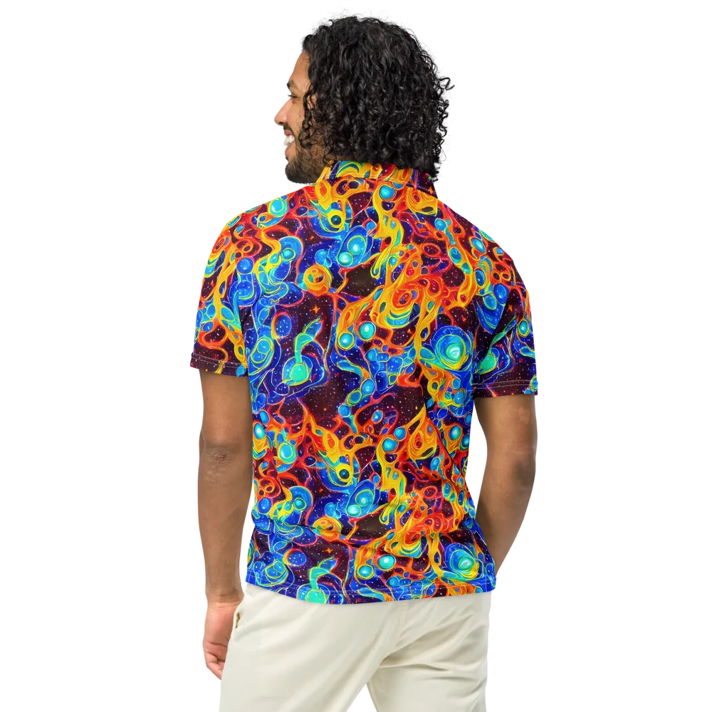 Stellar Fluid on Men's Slim Fit Polo Shirt — Back