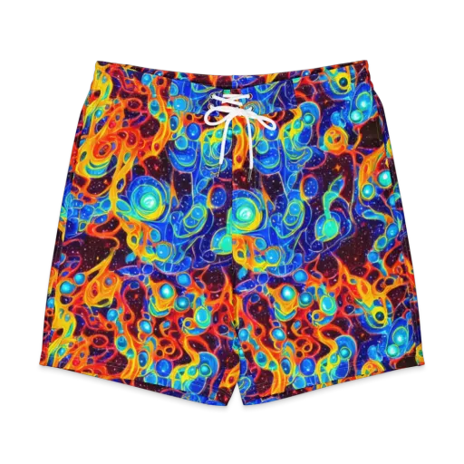 Stellar Fluid on a Men's Board Shorts