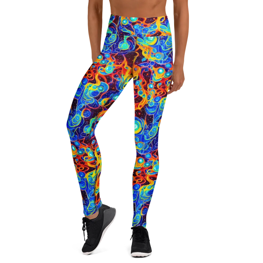 Stellar Fluid on Yoga Leggings — Front