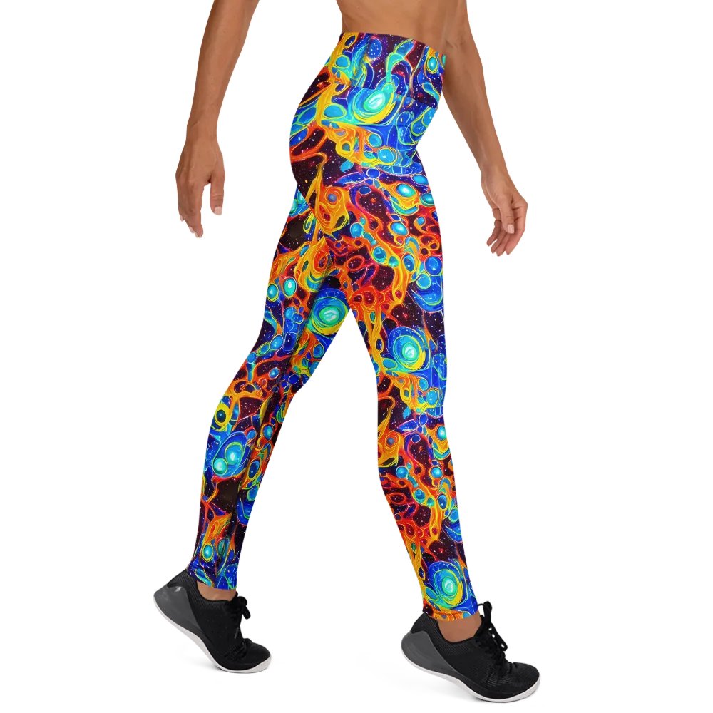 Stellar Fluid on Yoga Leggings — Right