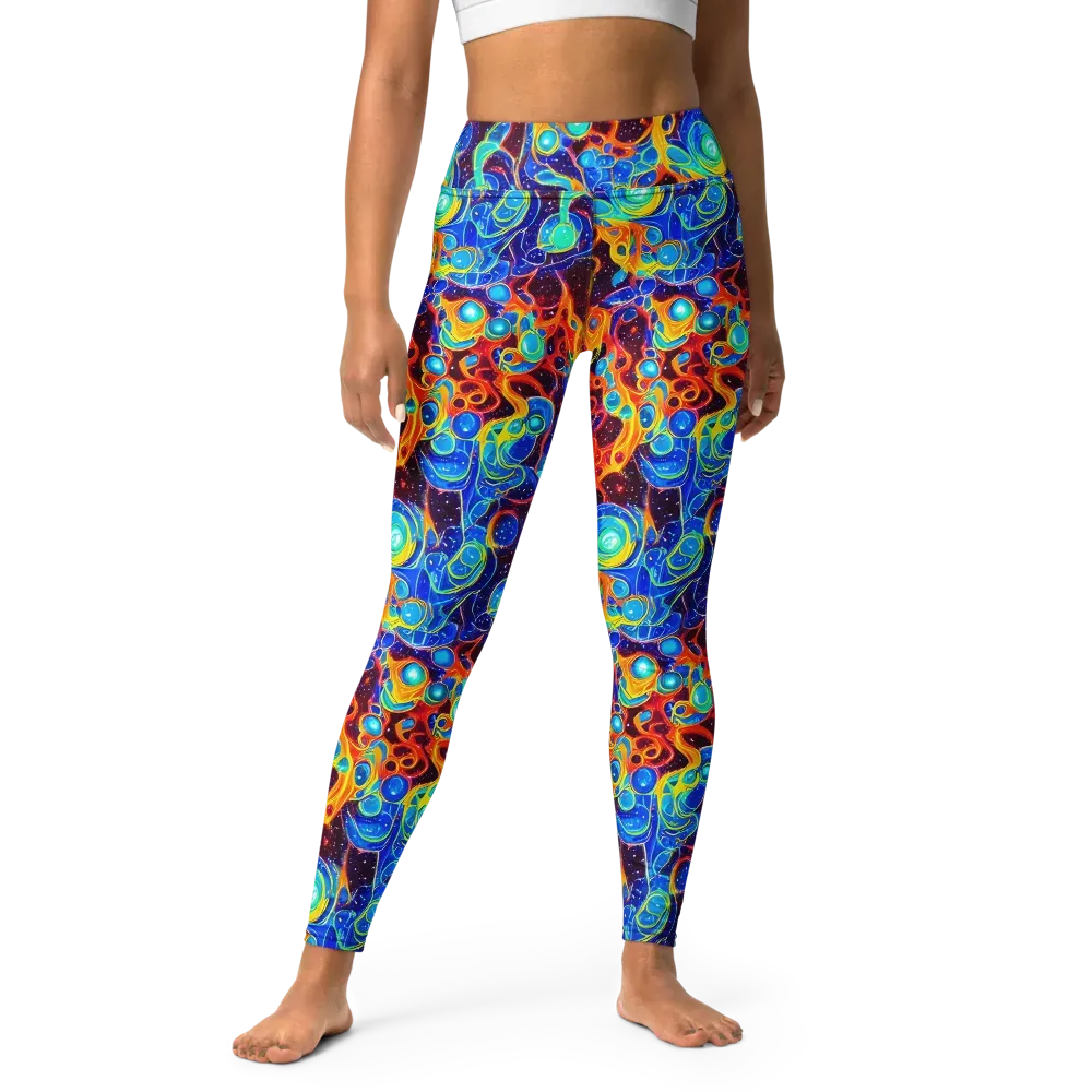 Stellar Fluid on Yoga Leggings — Front