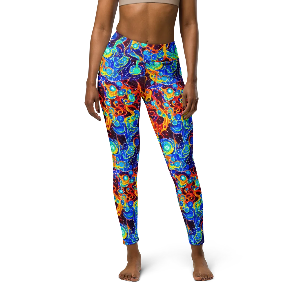 Stellar Fluid on Yoga Leggings — Front