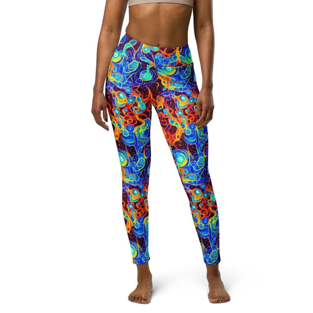 Stellar Fluid on Yoga Leggings — Front