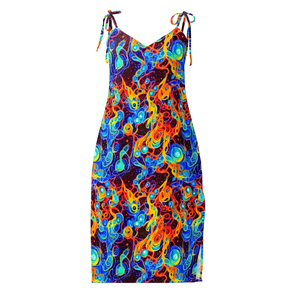 Stellar Fluid on Slip Dress — Front