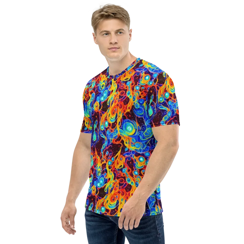Stellar Fluid on Men's Crew Neck T-Shirt — Left