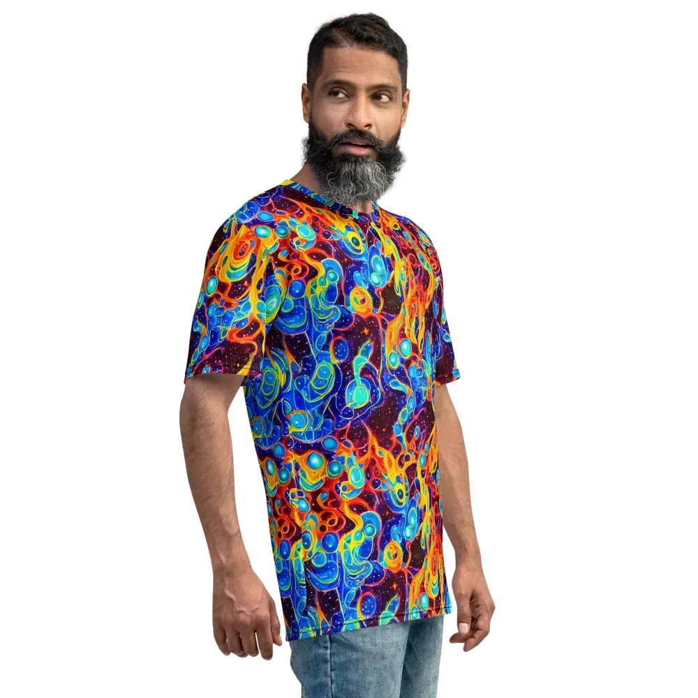 Stellar Fluid on Men's Crew Neck T-Shirt — Right