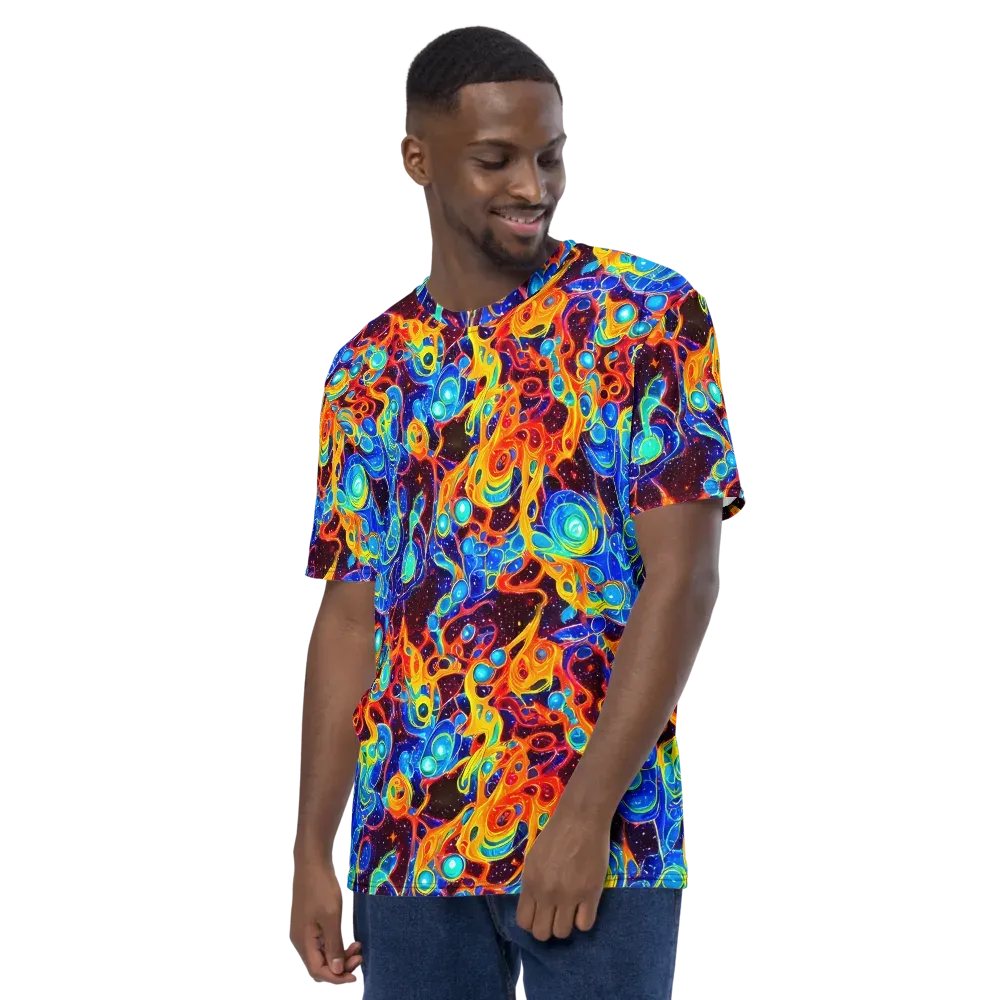 Stellar Fluid on Men's Crew Neck T-Shirt — Left