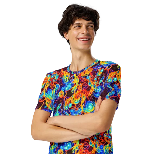 Stellar Fluid on a Men's Crew Neck T-Shirt