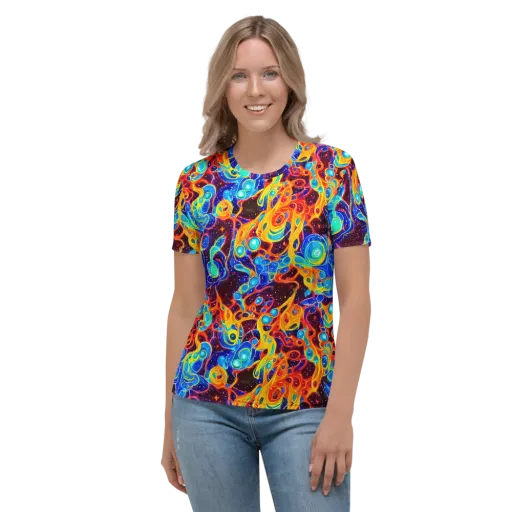 Stellar Fluid on a Women's Crew Neck T-Shirt