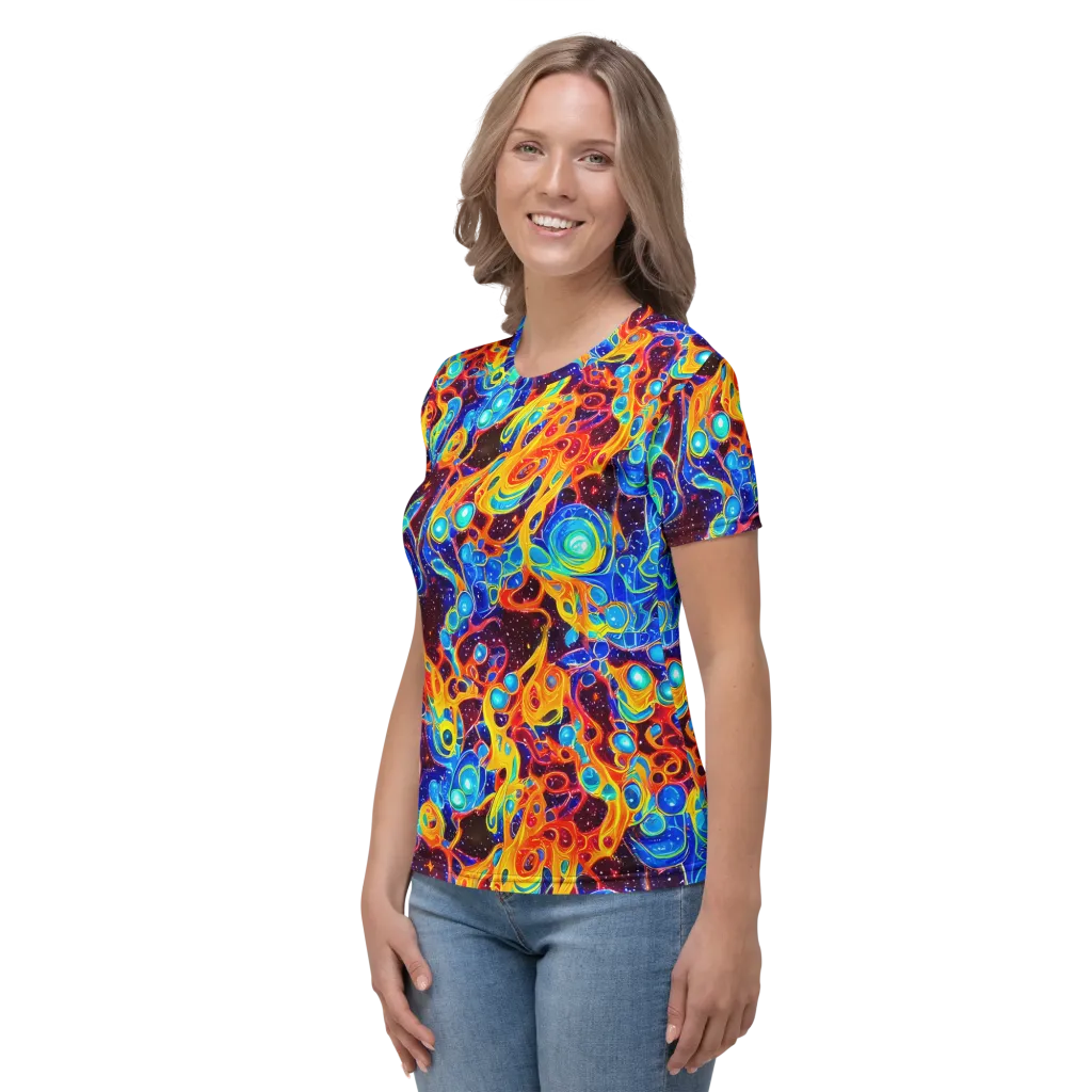 Stellar Fluid on Women's Crew Neck T-Shirt — Left