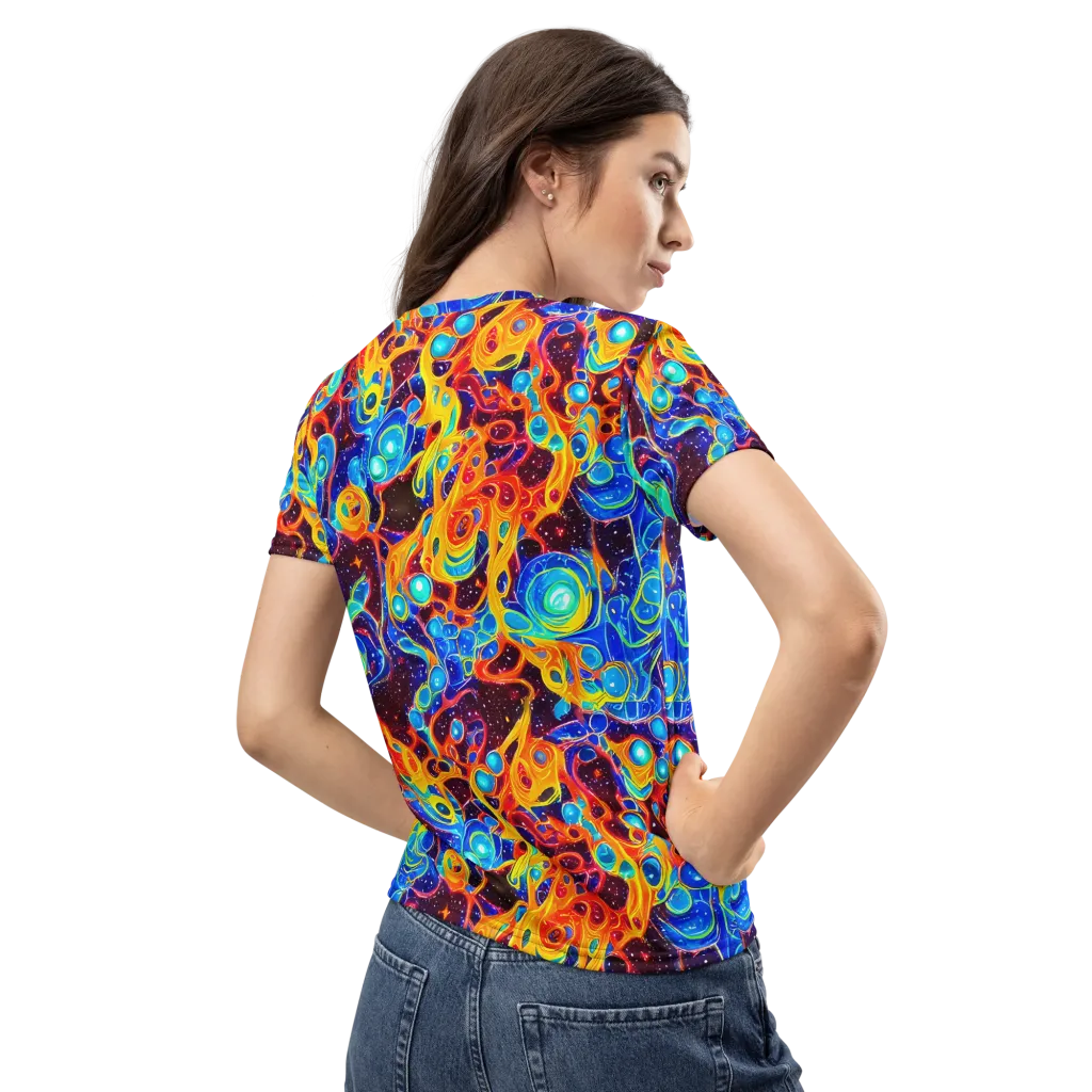 Stellar Fluid on Women's Crew Neck T-Shirt — Back