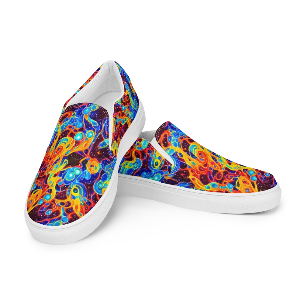 Stellar Fluid on Men's Slip-On Canvas Shoes — Left Front