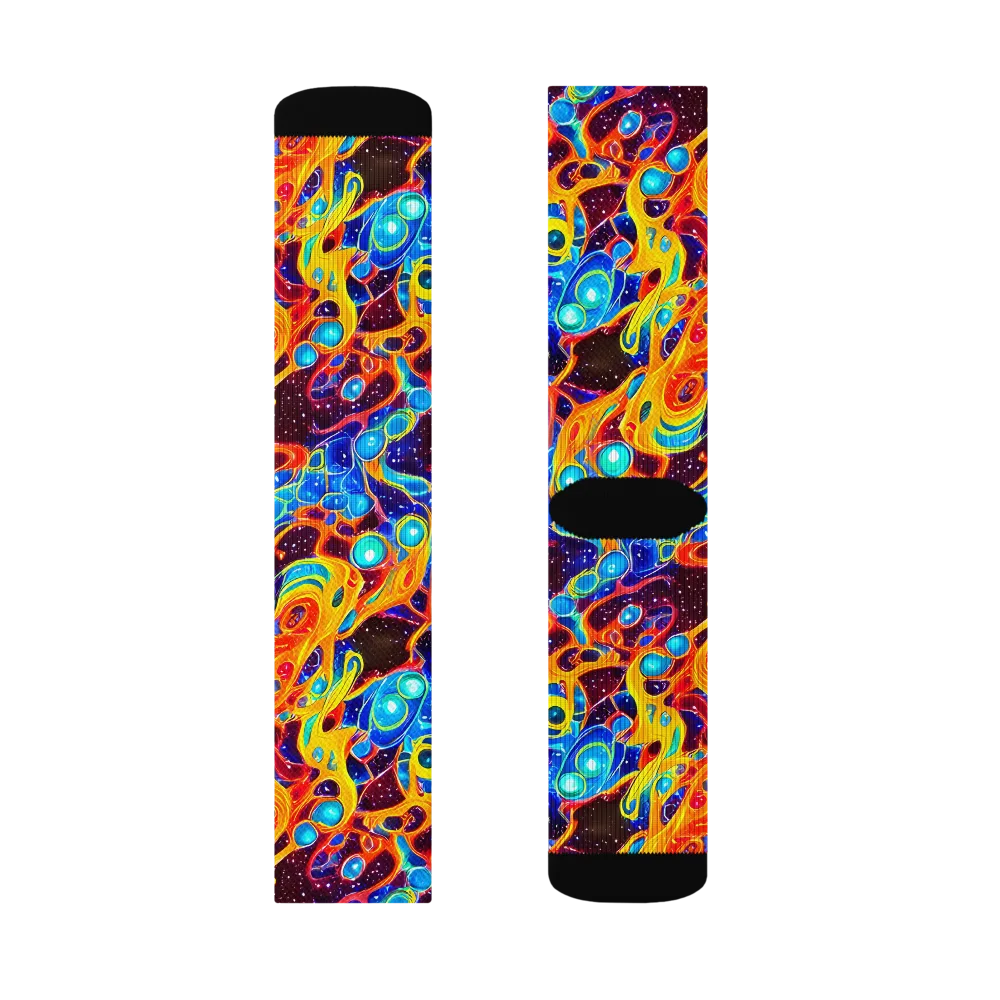 Stellar Fluid on Socks — Left Sock