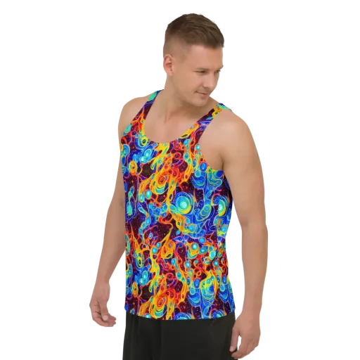 Stellar Fluid on a Men's Tank Top