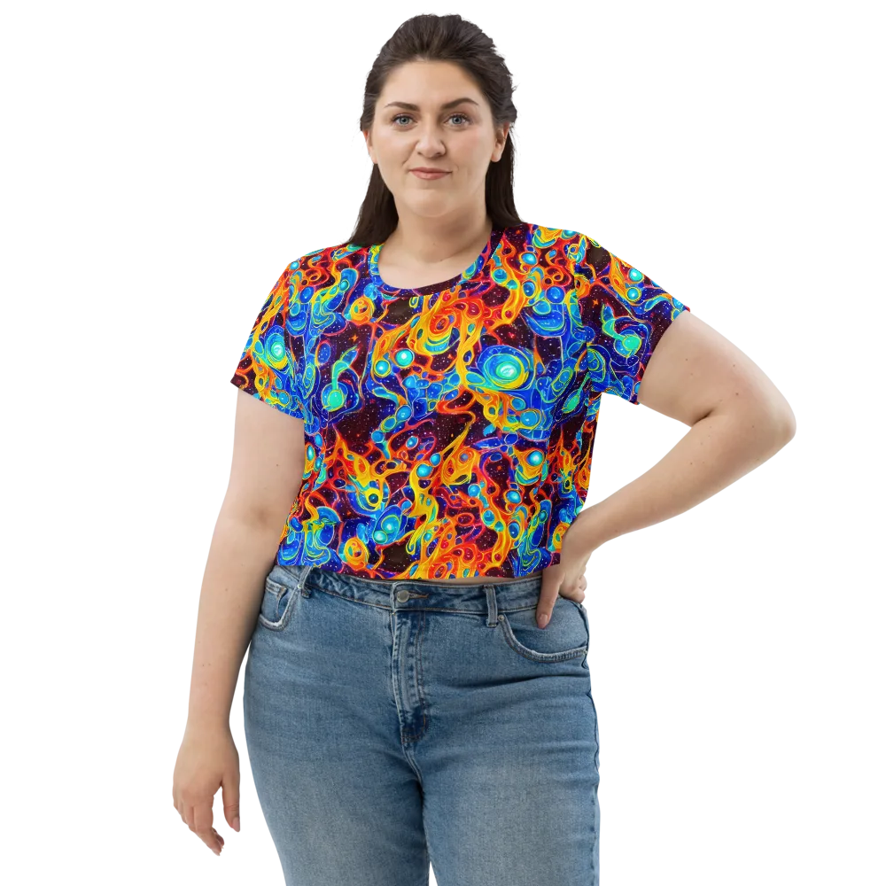 Stellar Fluid on Crop Tee — Front
