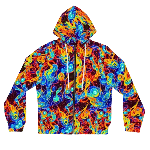 Stellar Fluid on a Women's Full-Zip Hoodie